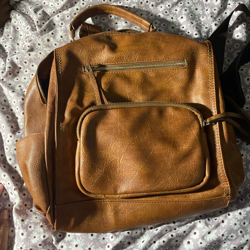 Leather back pack